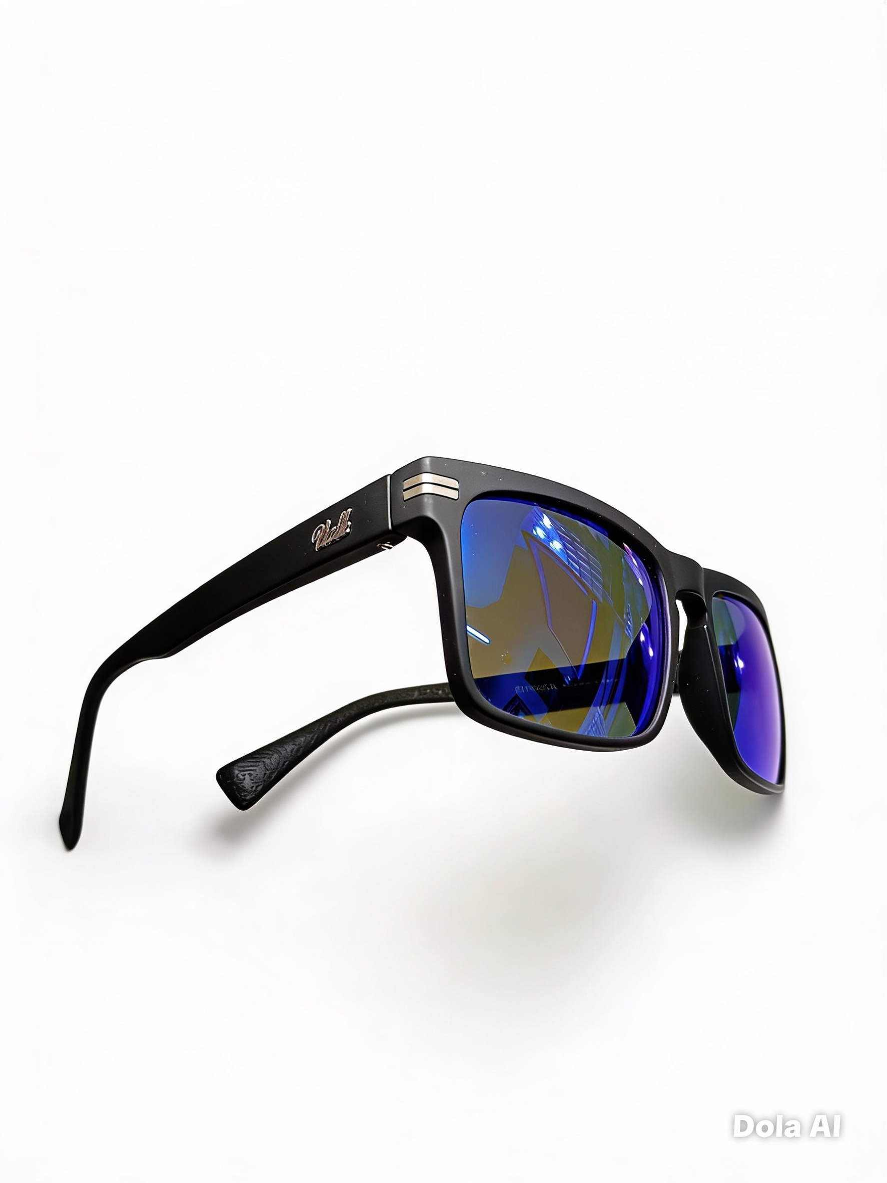 VULK Ethereal | Gafas de Sol Negro Mate Lentes Espejados Azul