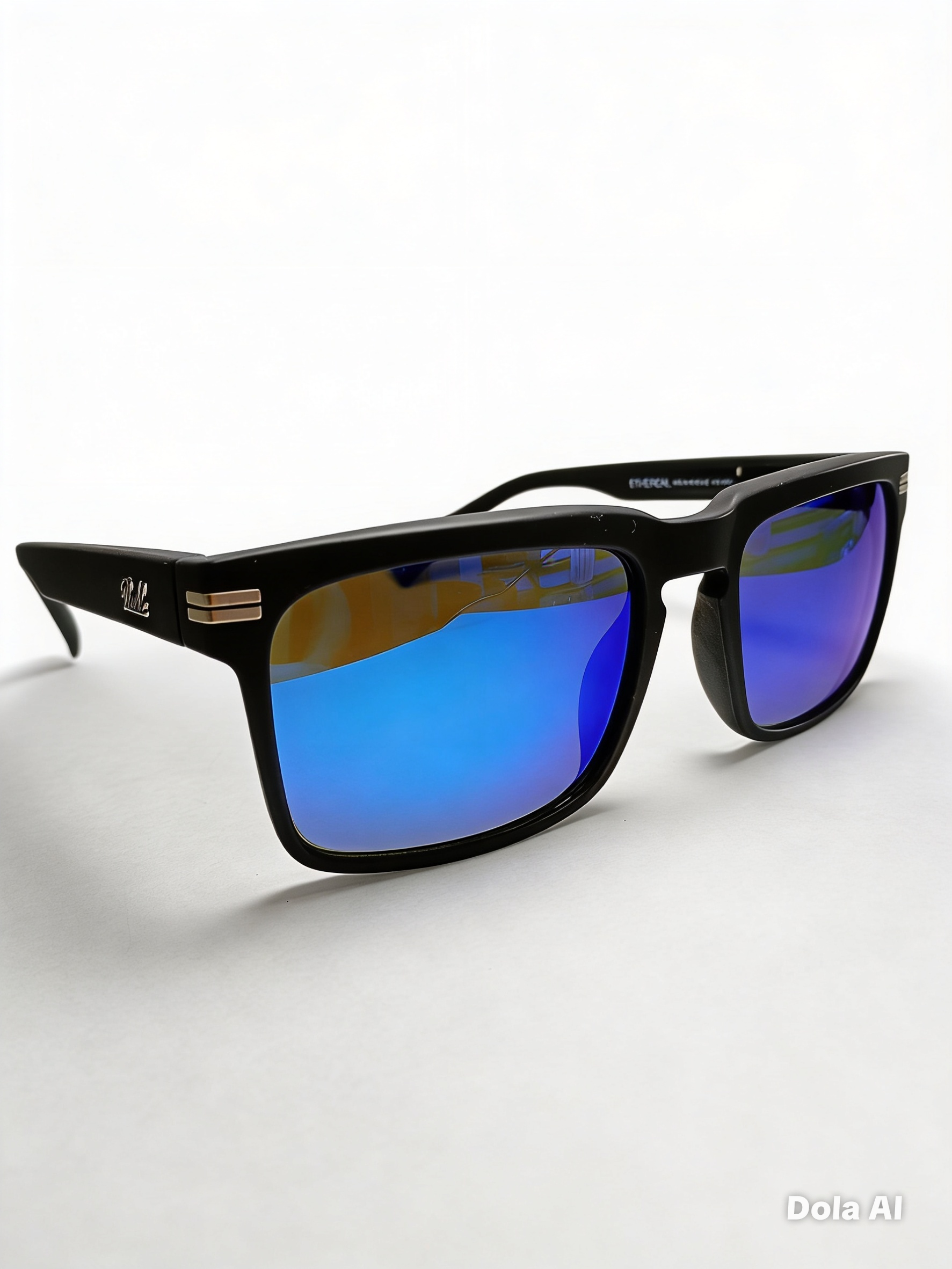 VULK Ethereal | Gafas de Sol Negro Mate Lentes Espejados Azul