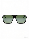 VULK Harry | Negro Brillo Lentes Verde Flash Espejado Plateado
