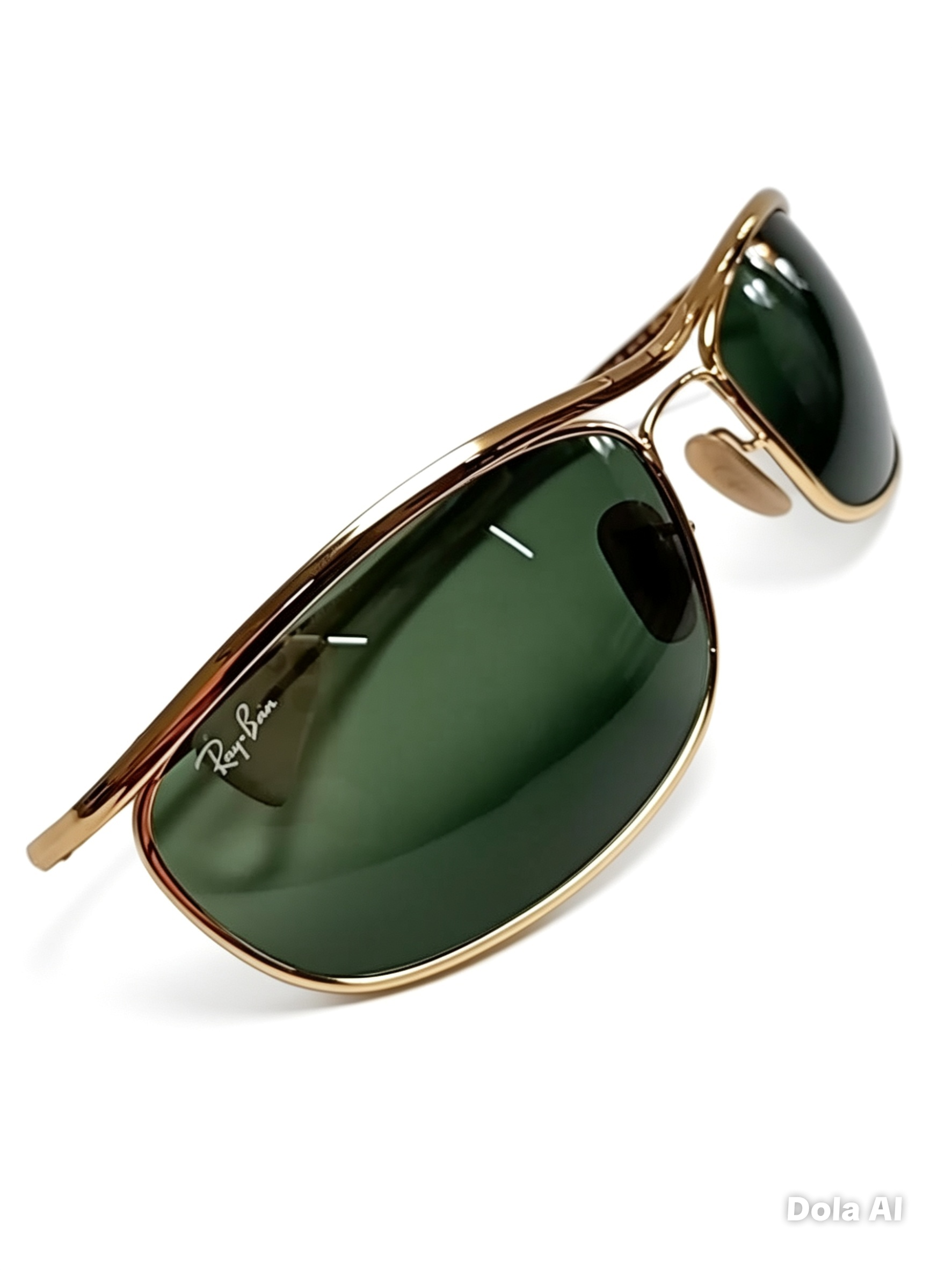 RAY-BAN OLYMPIAN — Dorado Cristales G-15 Base 8 | Made in Italy