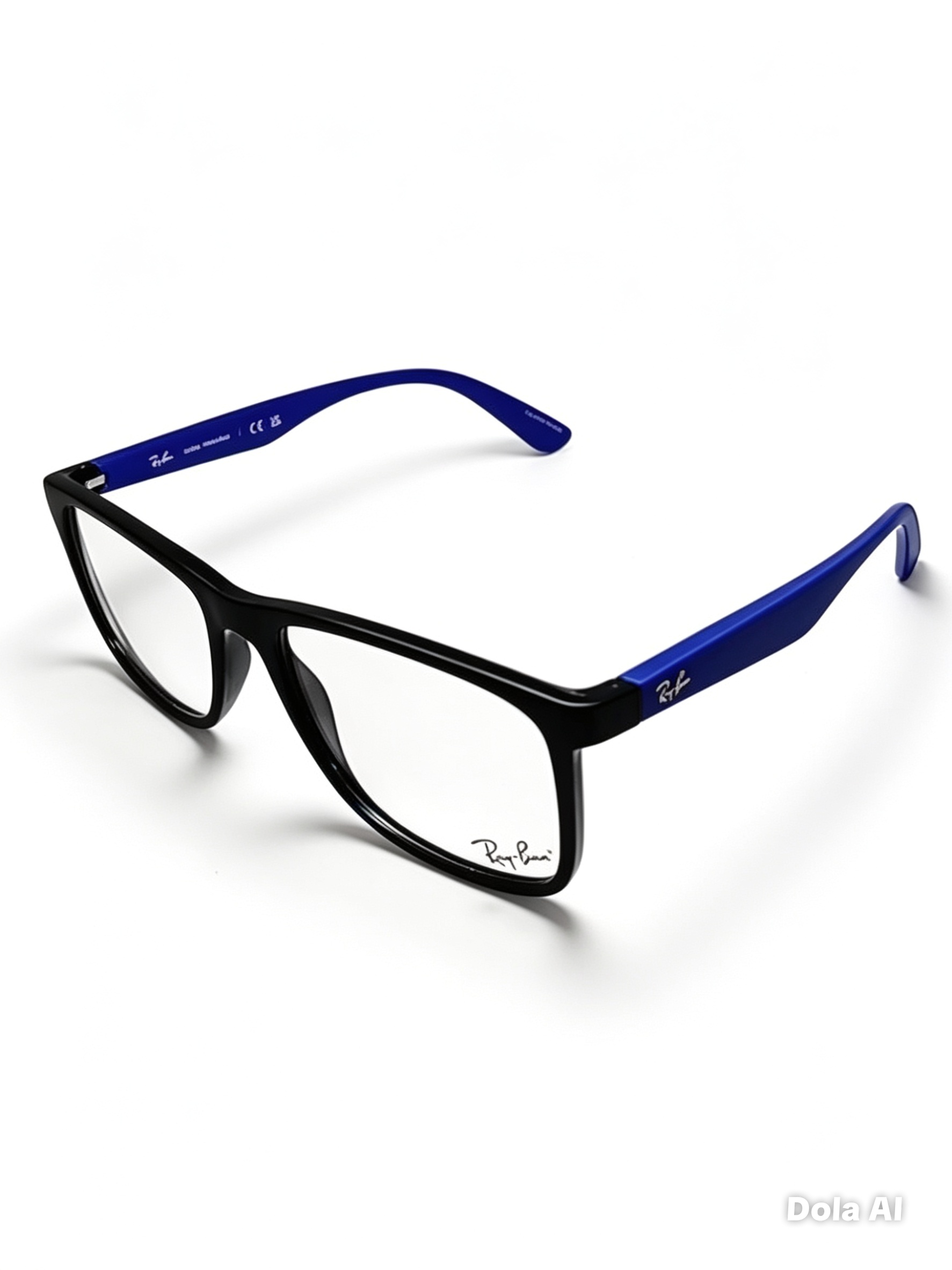 RAY-BAN 7203 NEGRO BRILLO / PATILLAS AZUL