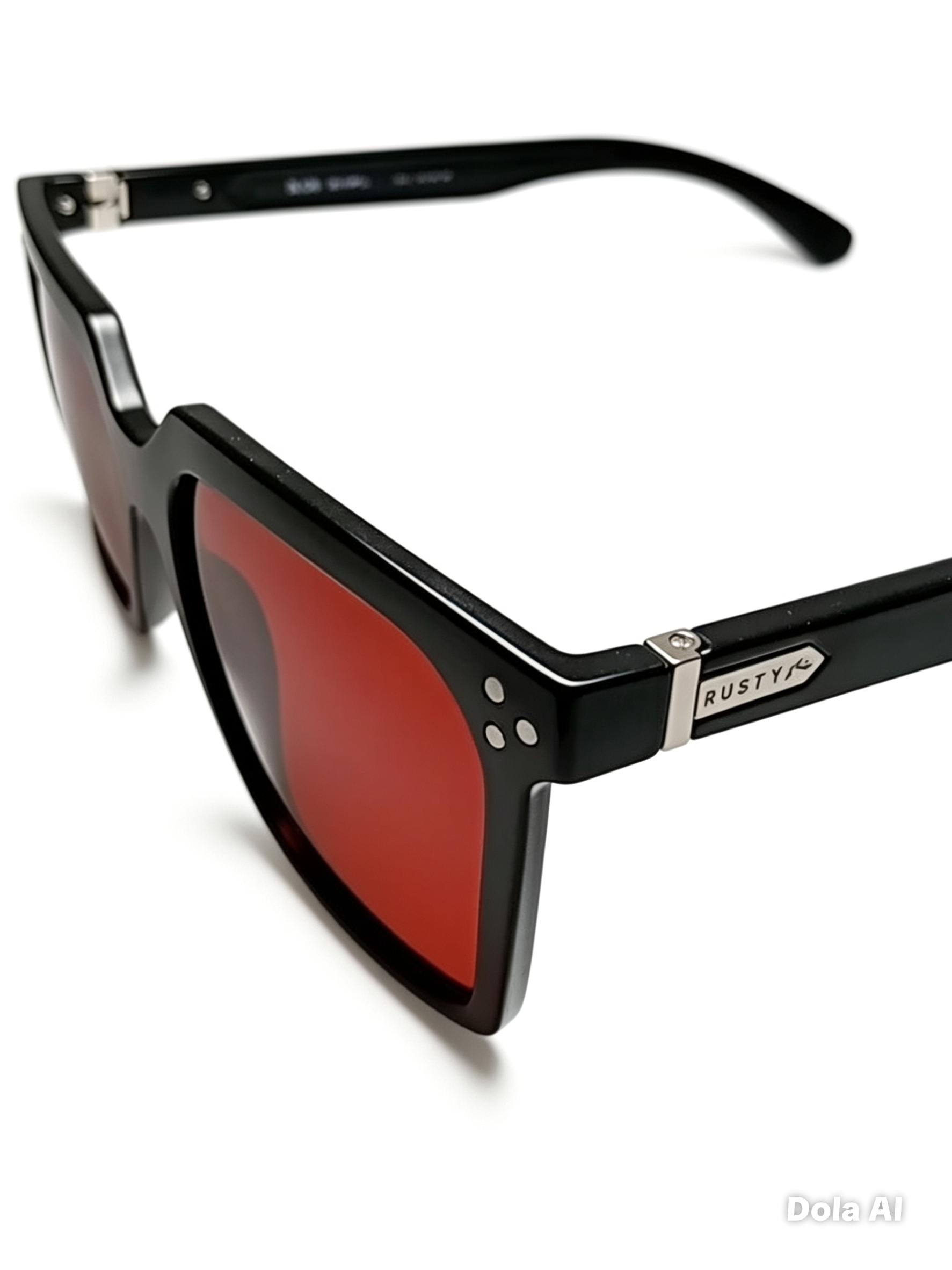 RUSTY Blion — Negro Brillo | Cristales Rojo Polarizado UV400