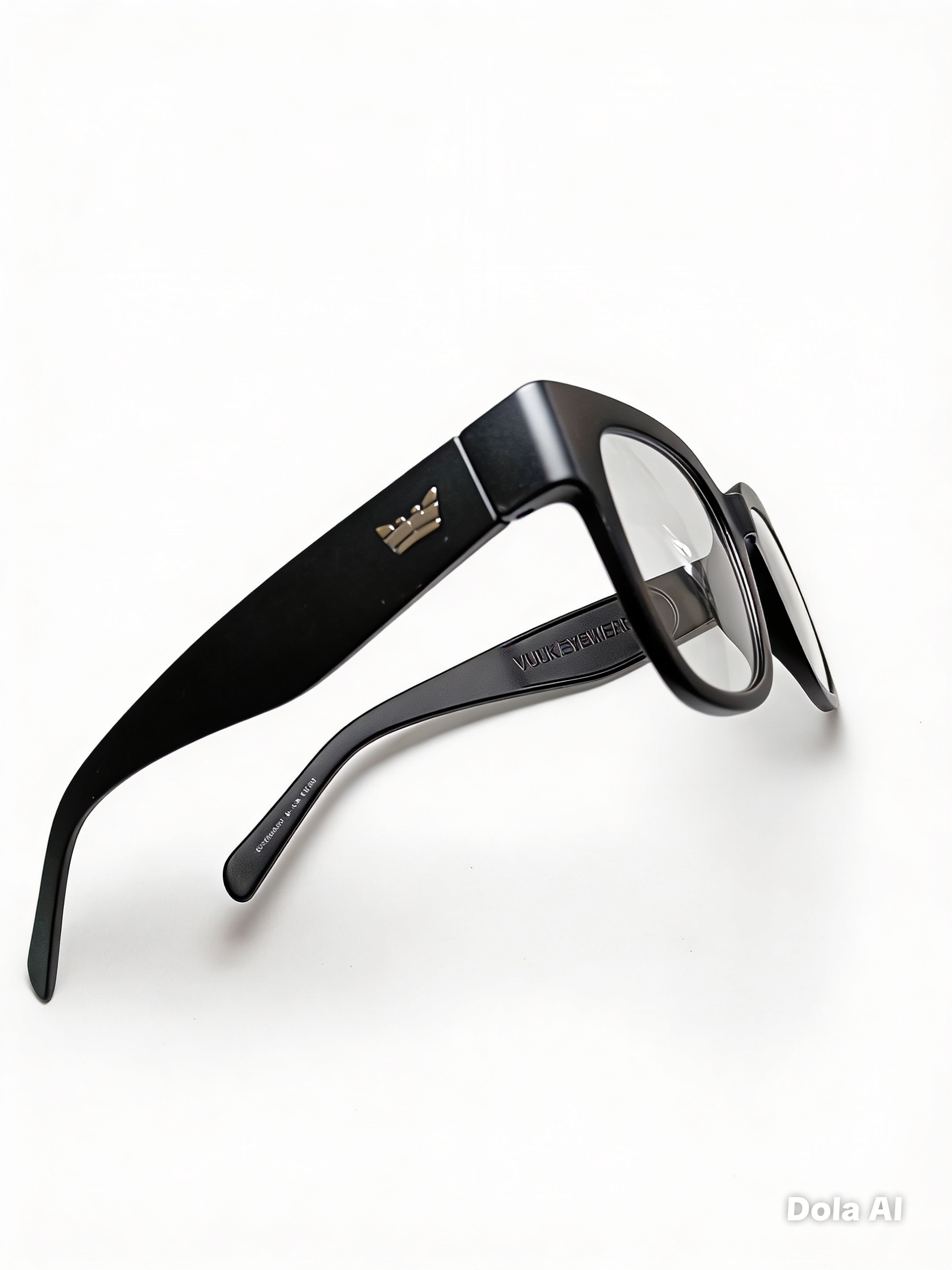 VULK Katleen Negro Mate Lentes Transparentes — vista frontal real